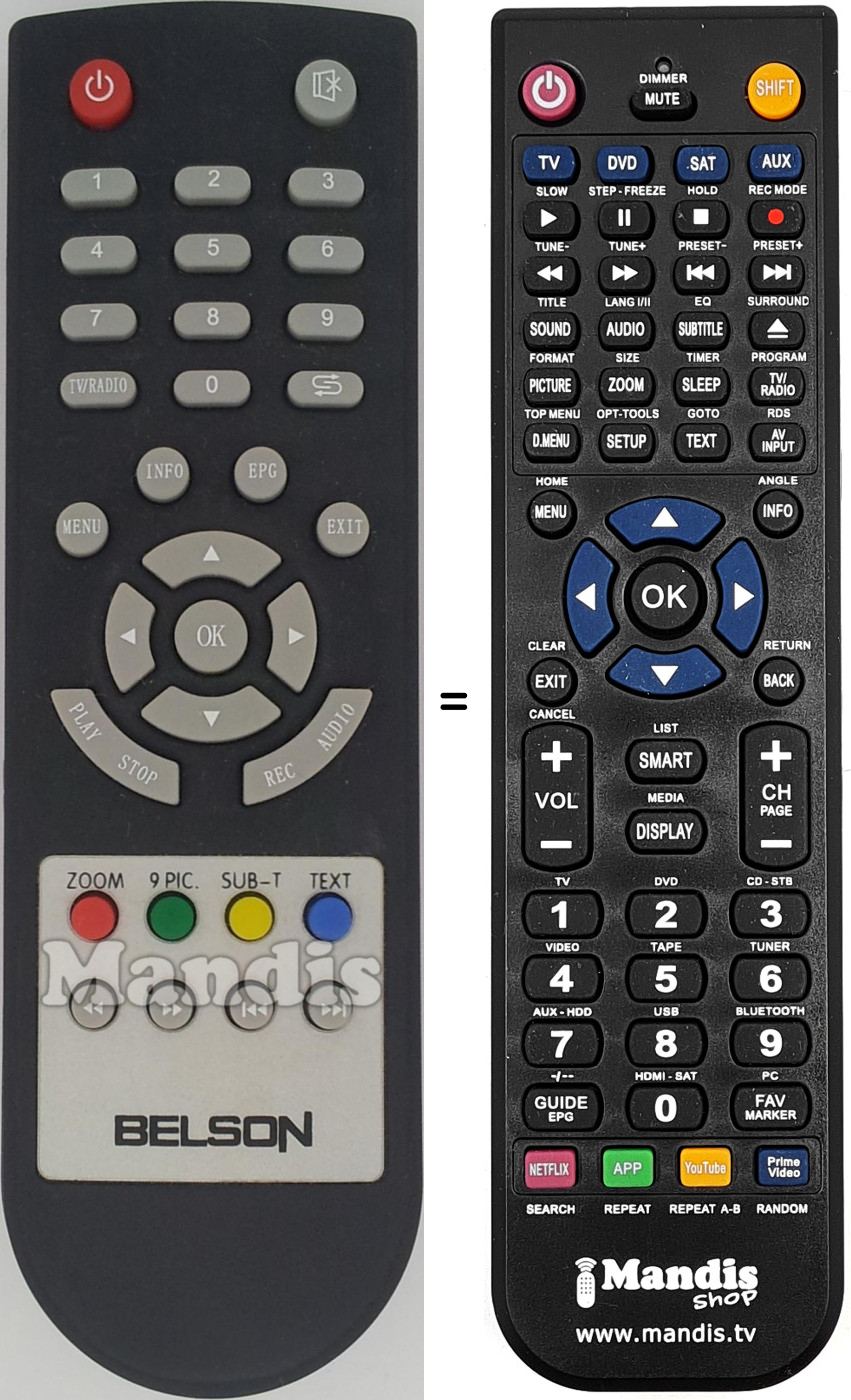 Télécommande équivalente BST003