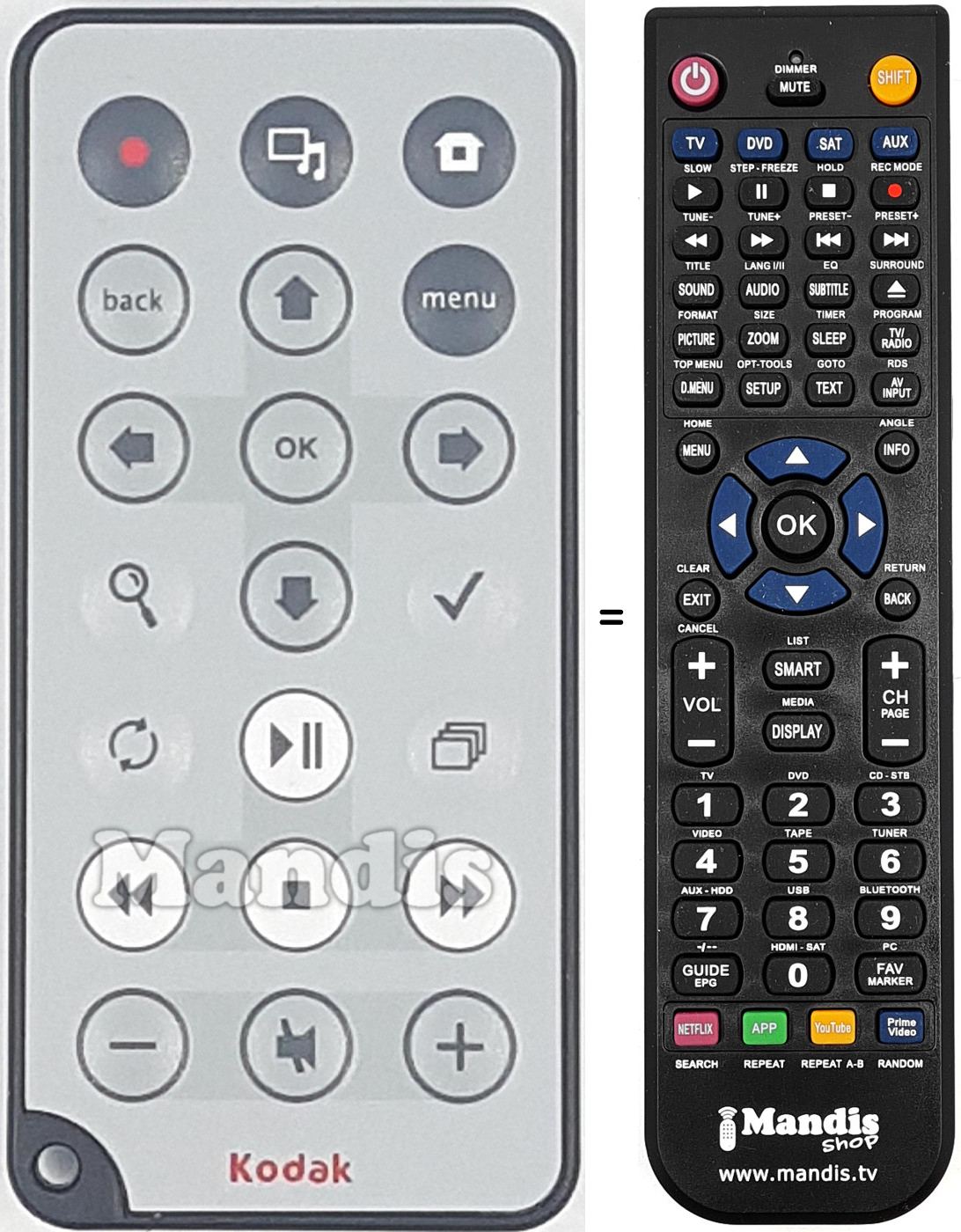 Mando a distancia equivalente LG MKJ41405901