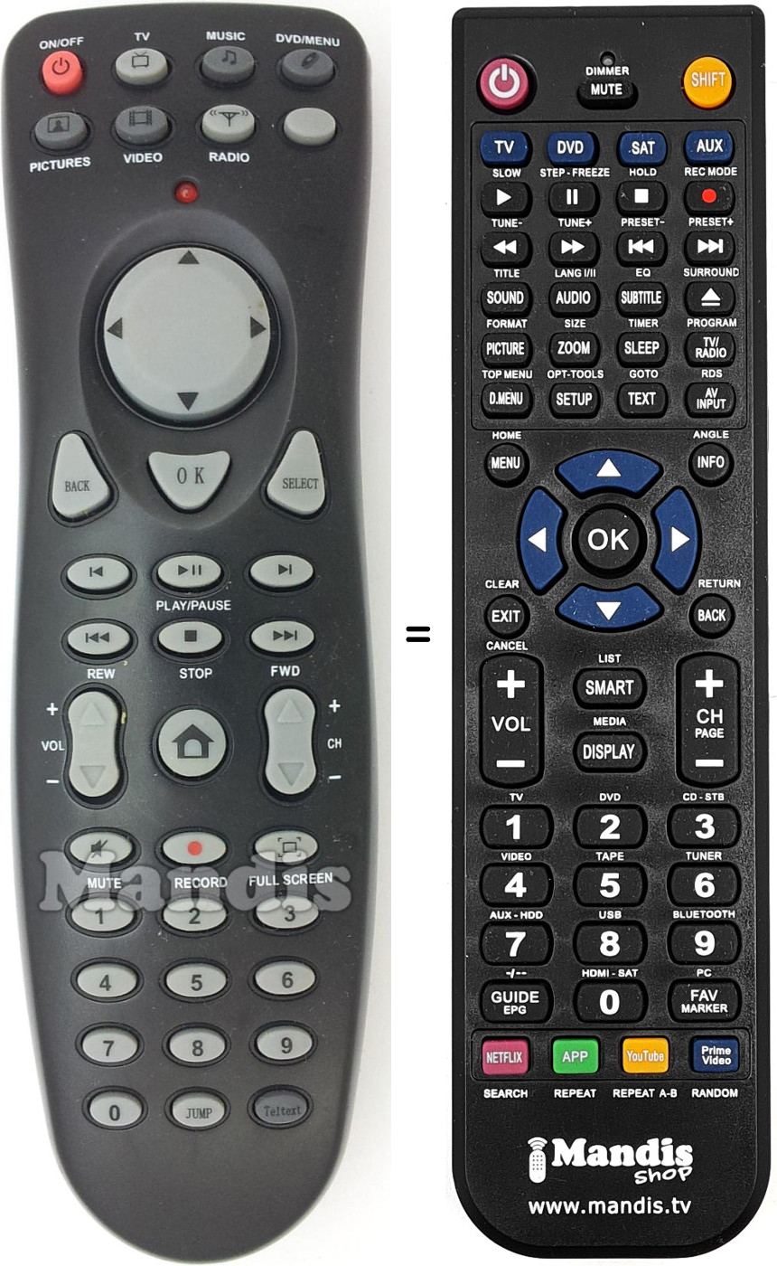 Mando a distancia equivalente REMCON1562