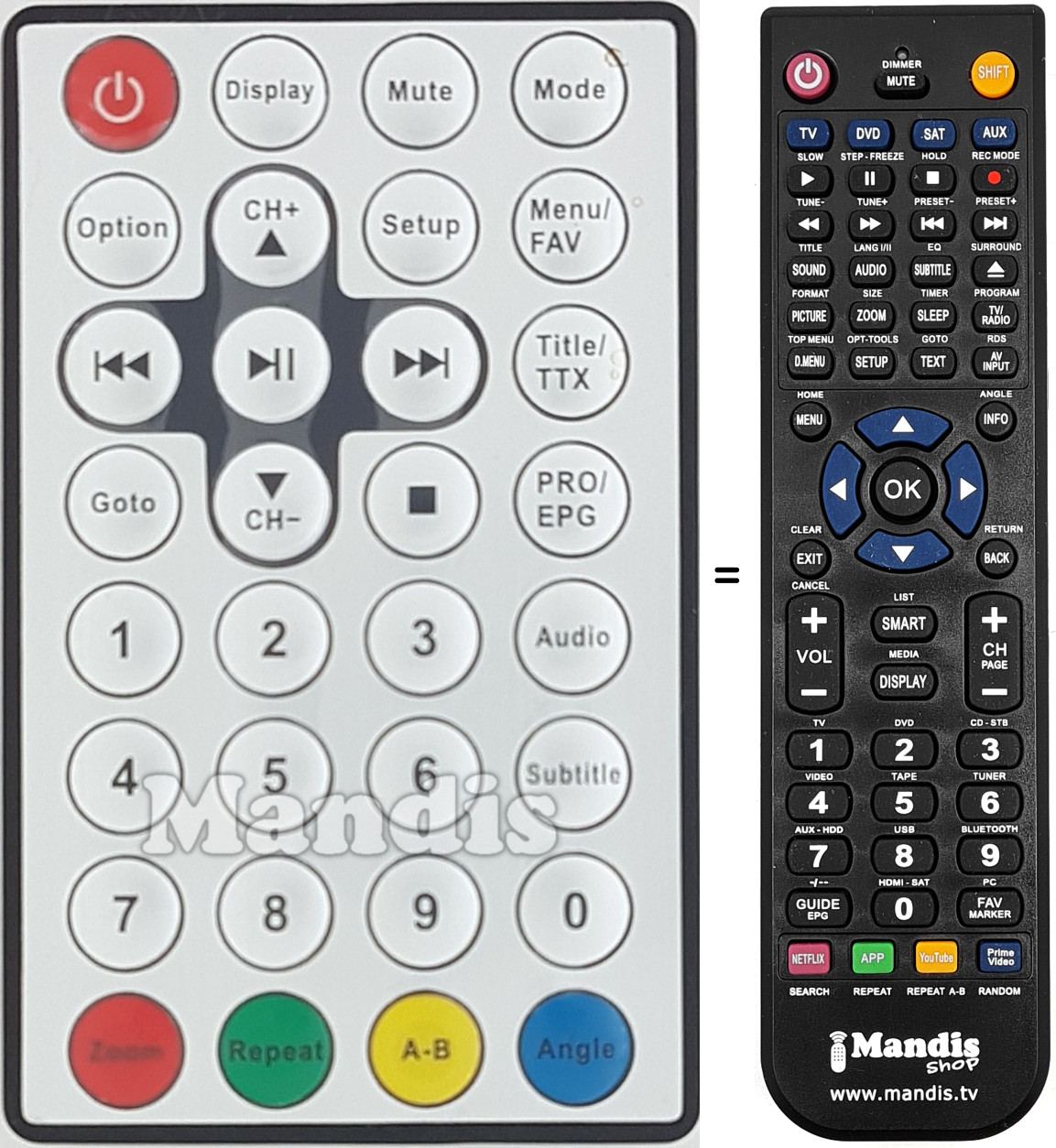 Mando a distancia equivalente REMCON1585