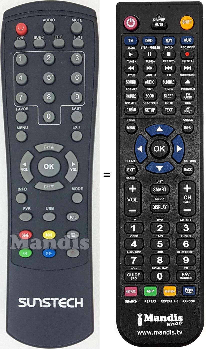 Mando a distancia equivalente REMCON1637