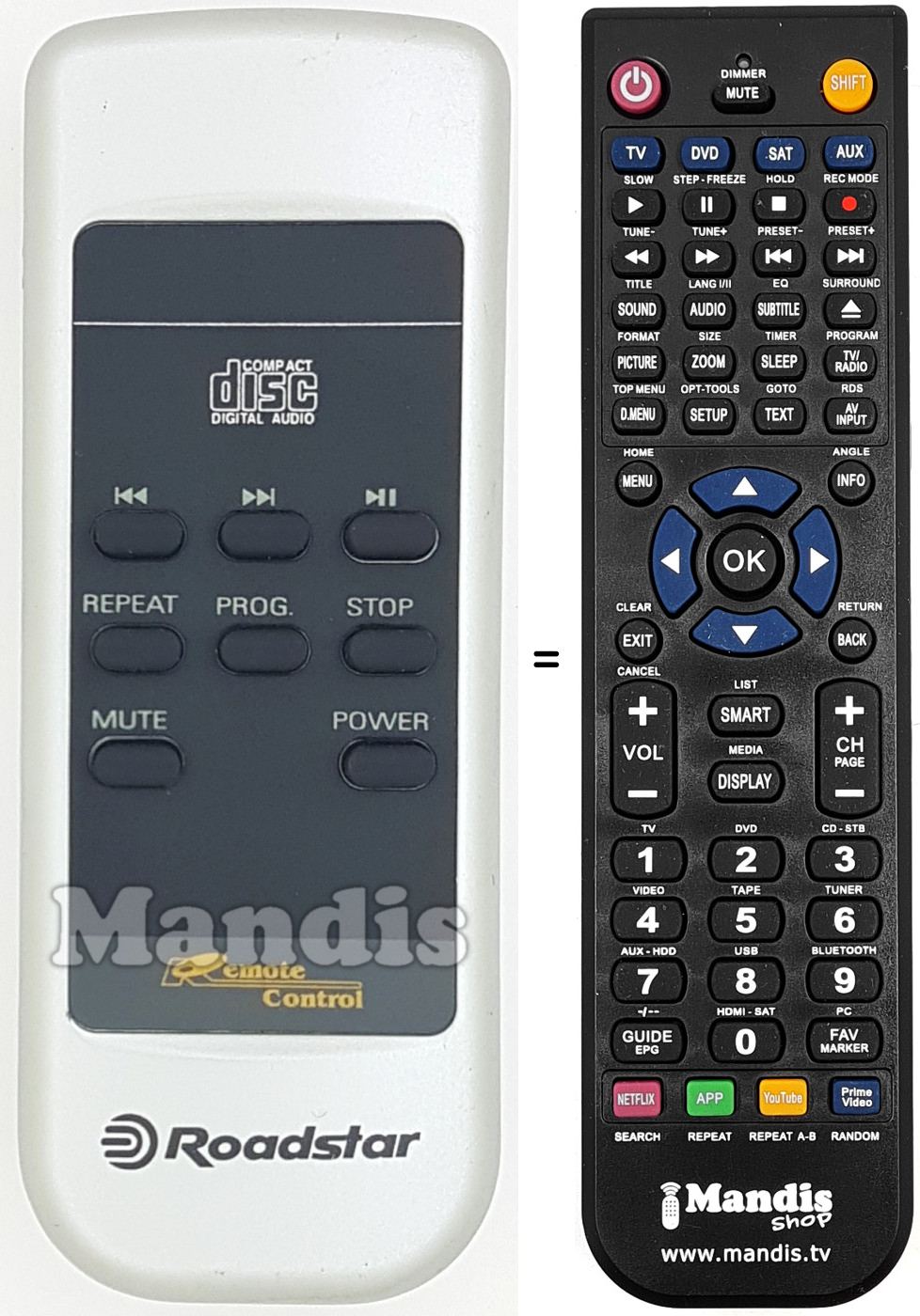 Replacement remote control REMCON1657