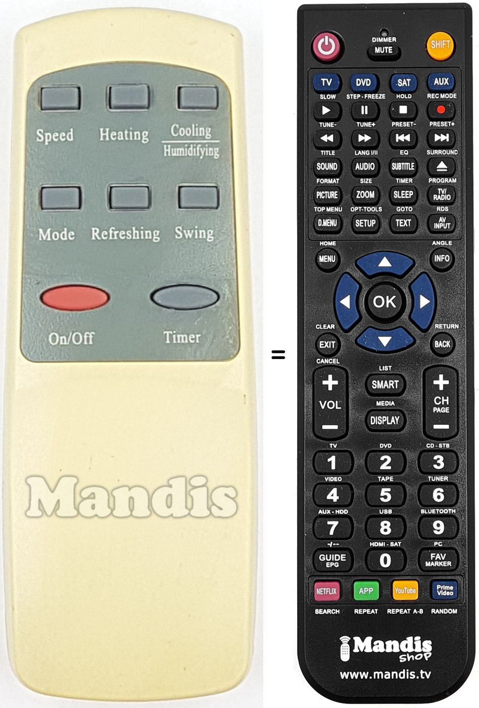 Mando a distancia equivalente REMCON1699