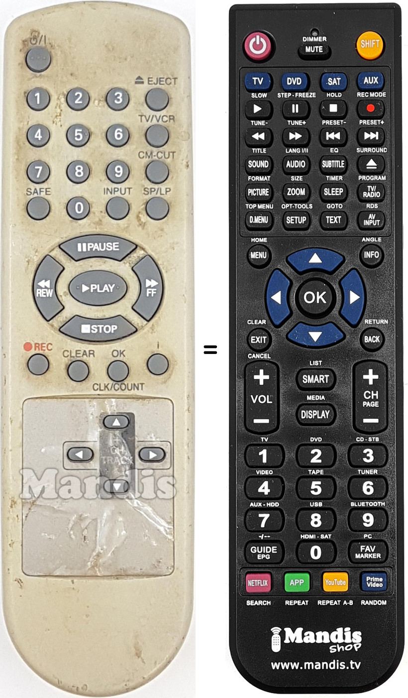 Télécommande équivalente REMCON1725