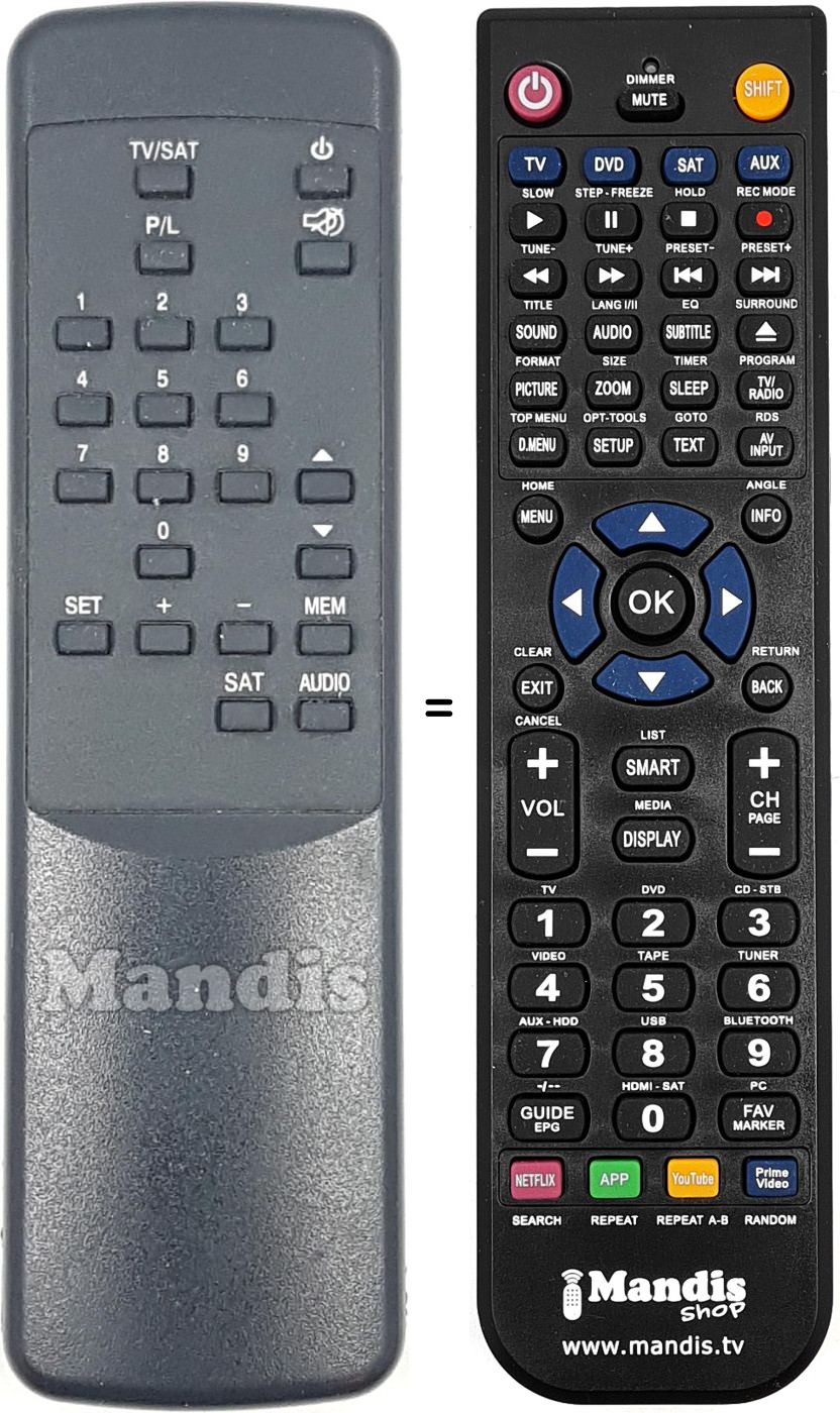 Télécommande équivalente REMCON1763
