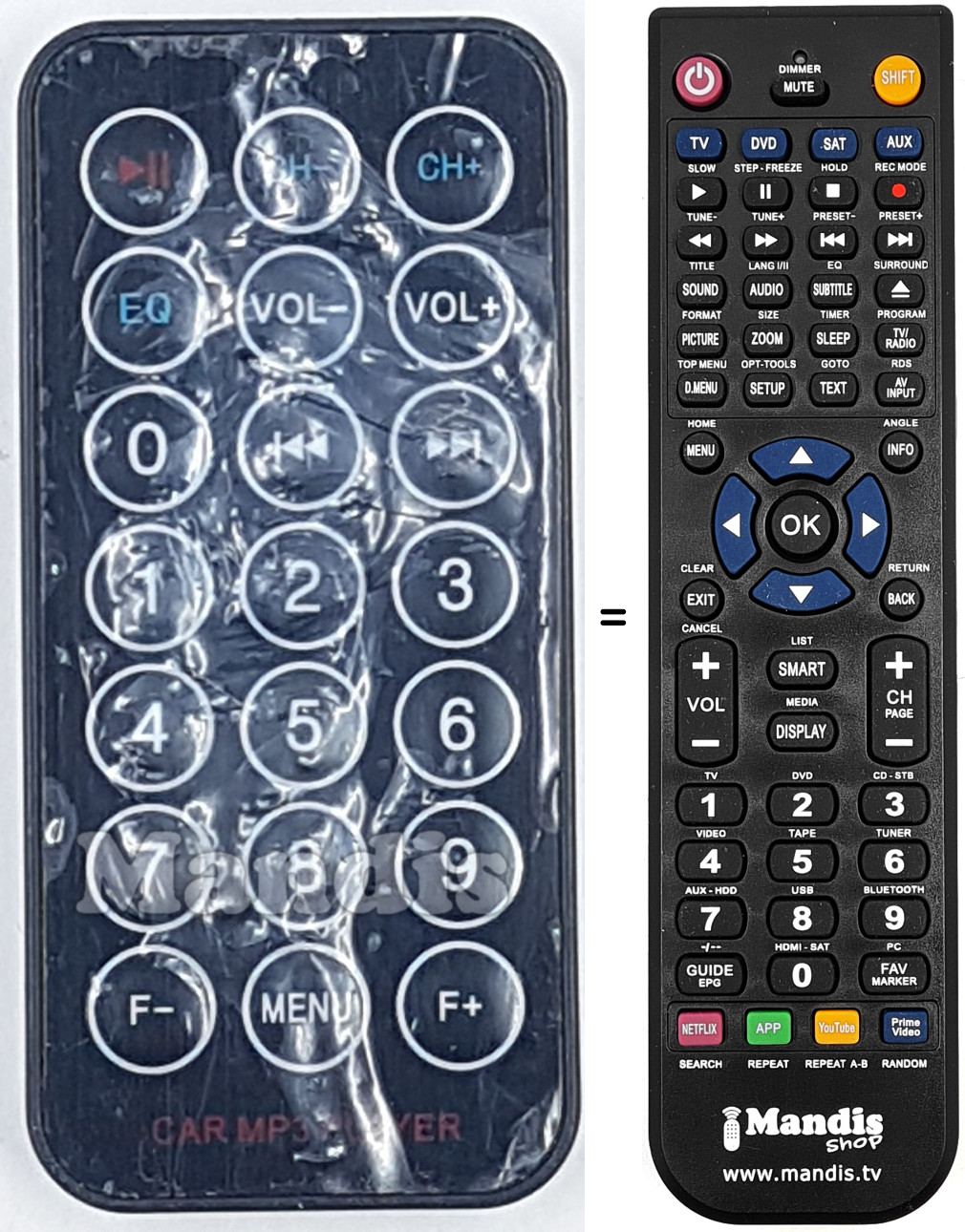 Télécommande équivalente REMCON1778