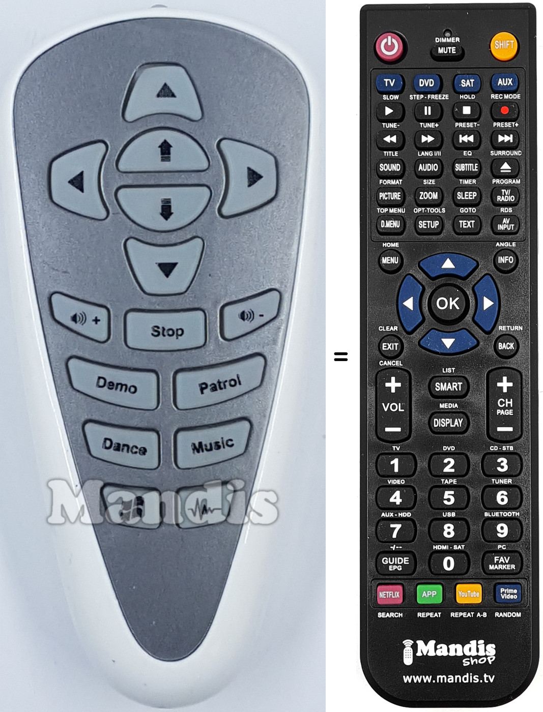 Télécommande équivalente REMCON2097