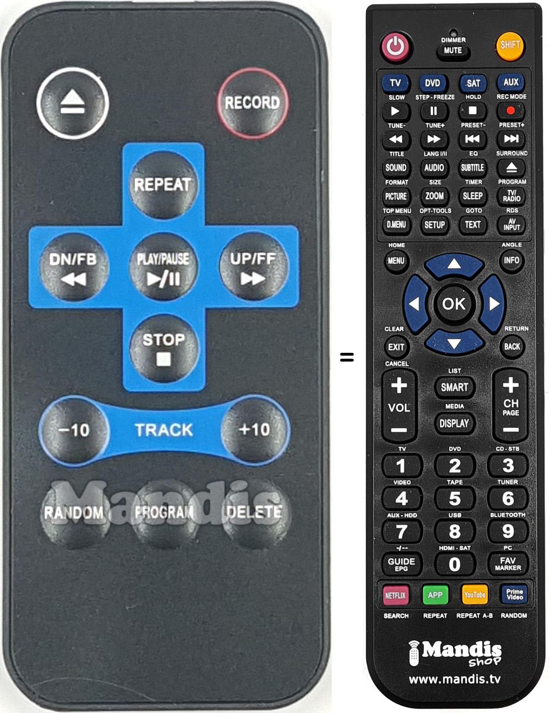 Télécommande équivalente REMCON2100