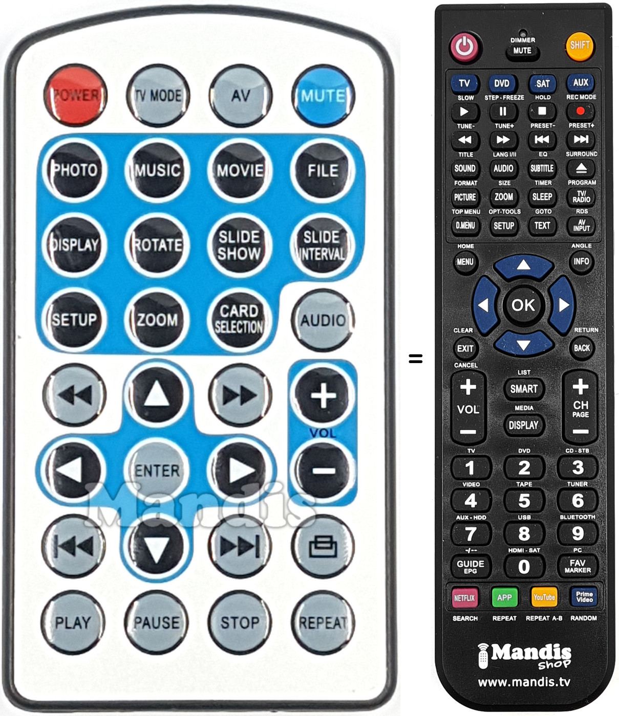 Mando a distancia equivalente REMCON2134