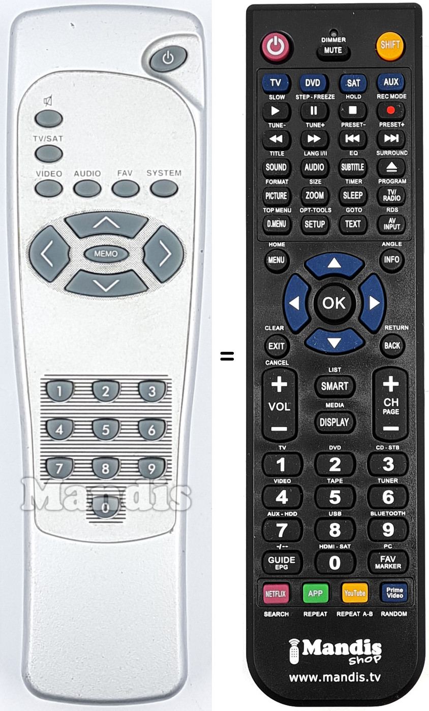 Mando a distancia equivalente REMCON2165