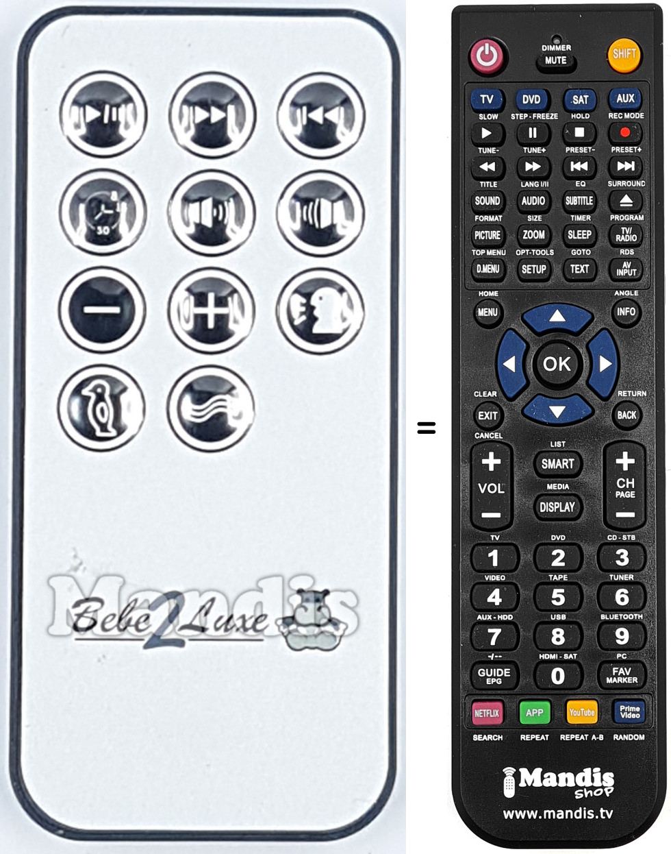 Replacement remote control REMCON2166