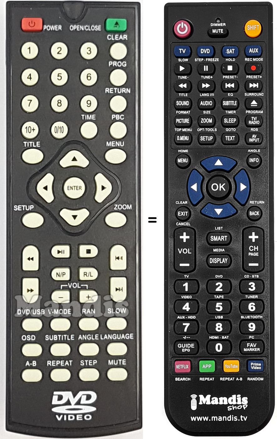 Mando a distancia equivalente REMCON2176