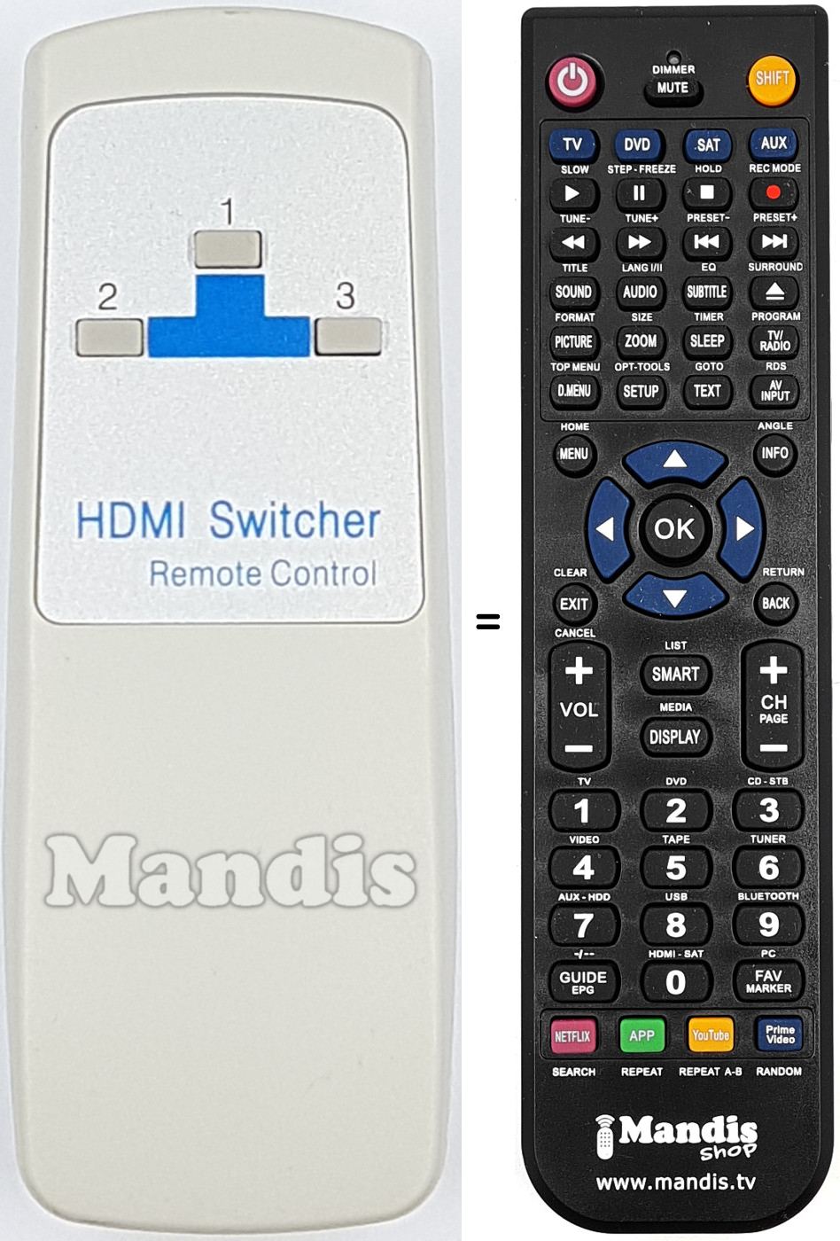 Mando a distancia equivalente REMCON2187