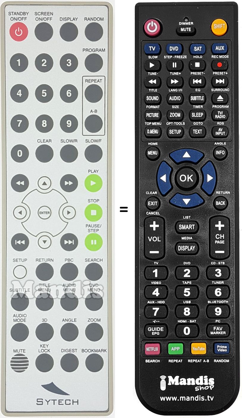 Télécommande équivalente SY-4101