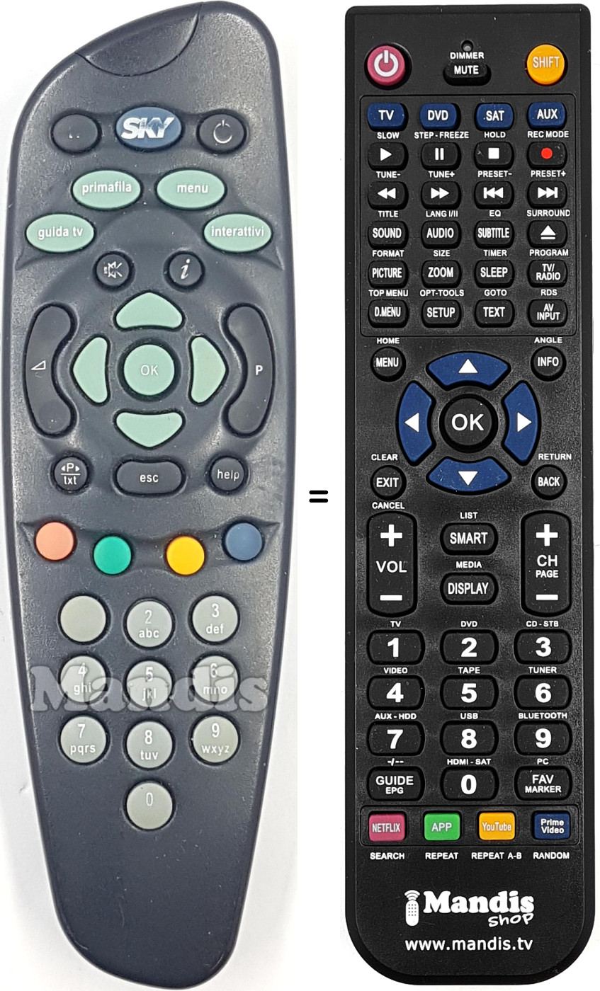 Télécommande équivalente URC16490000R00