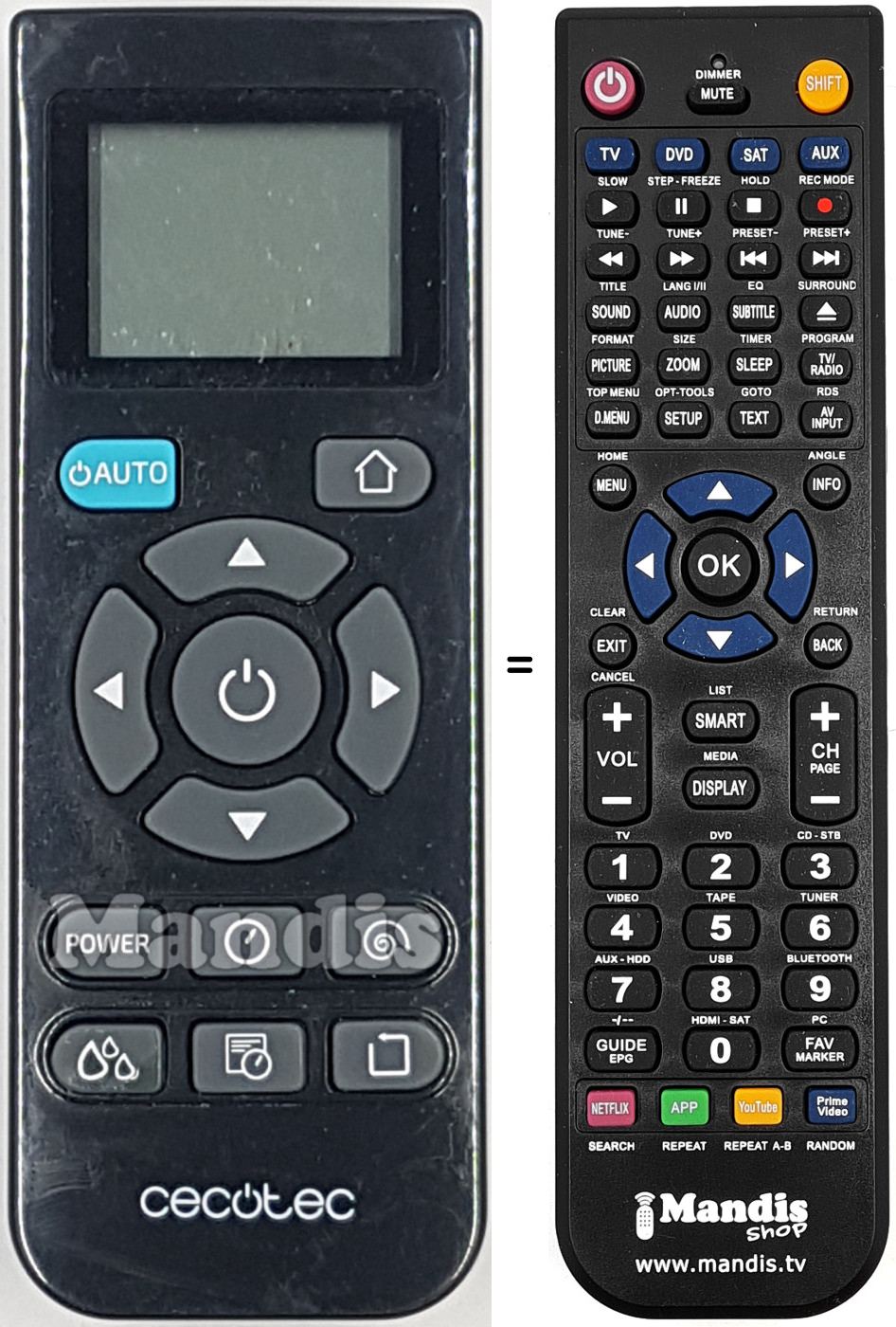 Replacement remote control REMCON2093