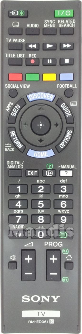 Как настроить пульт sony. Пульт Sony ed061. Пульт для RM-ed061. Пульт для телевизора Sony KDL-55w817b. Пульт Sony RM-ed009 кнопка select.
