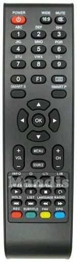 Replacement Remote Control for Dikom LED-TV-J24 