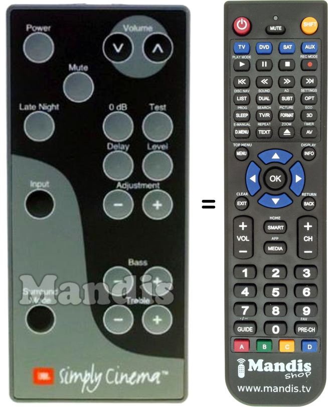 jbl esc333 remote control