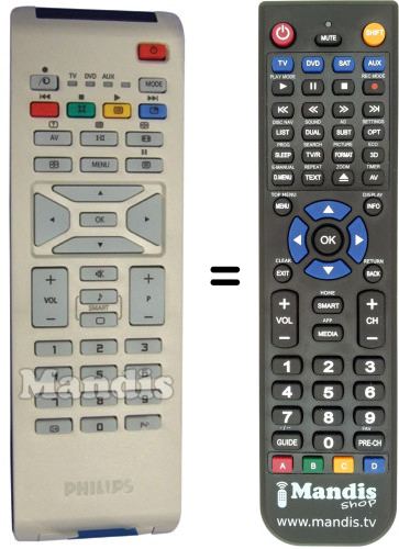 Philips 42PF5521D/10 Remote Control Replacement 