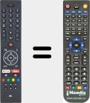 Replacement remote control for RC43135 (23516896)