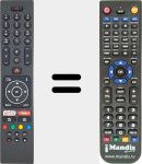 Replacement remote control for RC43135 (30100814)