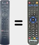 Replacement remote control for RC002NA (30701013100AM)