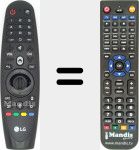 Replacement remote control for AKB74495307
