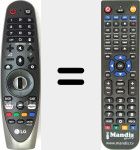 Replacement remote control for AN-MR18 BA (AKB75455301)