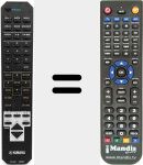 Replacement remote control for DVD2 (V609000)