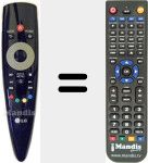 Replacement remote control for AKB73655901