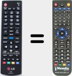 Télécommande pour remplacer AKB73975728