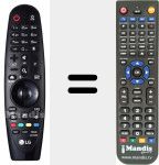Télécommande pour remplacer AKB74896401