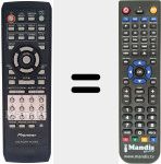 T&eacute;l&eacute;commande pour remplacer VXX2702