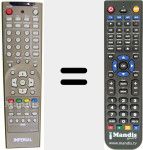 Télécommande pour remplacer RC-TFD1