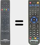 Replacement remote control for RC1208