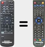 Replacement remote control for Audio System (RRMCGA288AWSA)