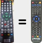 Télécommande pour remplacer DVBT2