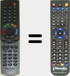 Replacement remote control for RC536K (014002370)