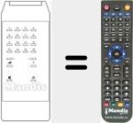 Replacement remote control for T848