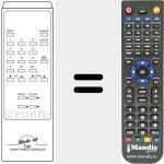 Replacement remote control for TVA1