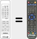 Replacement remote control for VISIOPASS (16:9)