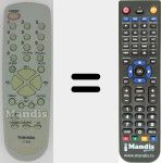 Replacement remote control for CT-859