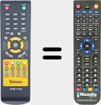 Replacement remote control for DTR-7142