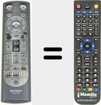 Replacement remote control for RRMCGA502WJSA