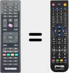 Replacement remote control for RC 4870 (23263677)