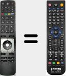 Replacement remote control for RC-5116 (30076861)