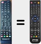 Replacement remote control for INTV-43AS680