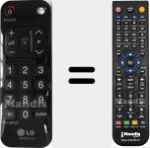 Replacement remote control for LG (AKB72913110)