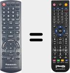 Replacement remote control for Audio System (N2QAYB001097)